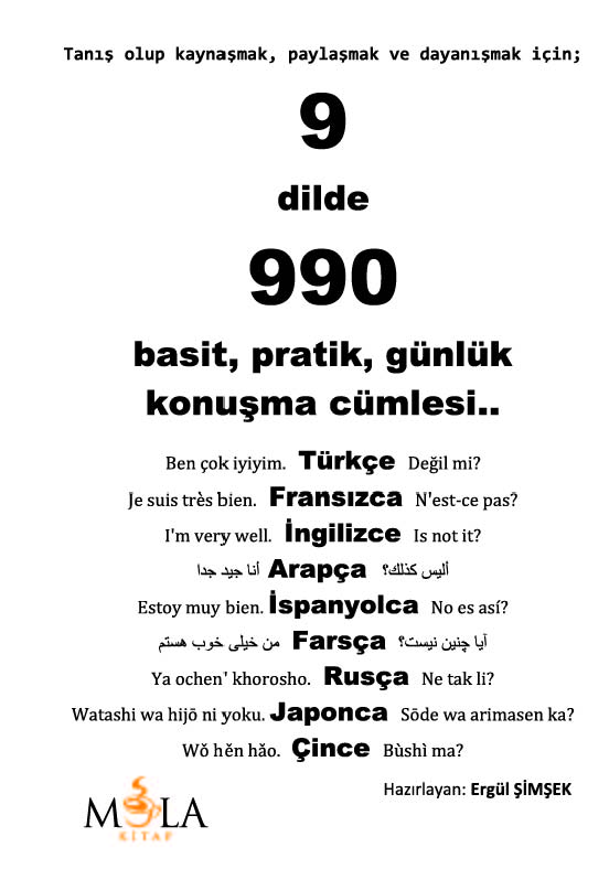 9 dilde 990 konuşma cümlesi